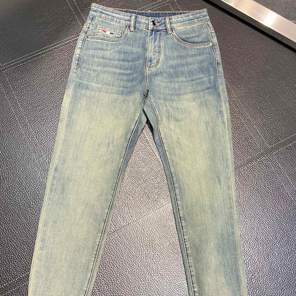 Trendy retro stretch high-end men's jeans